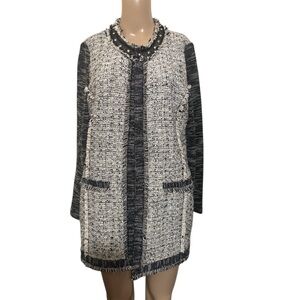 Chico's Black and White Tweed Blazer